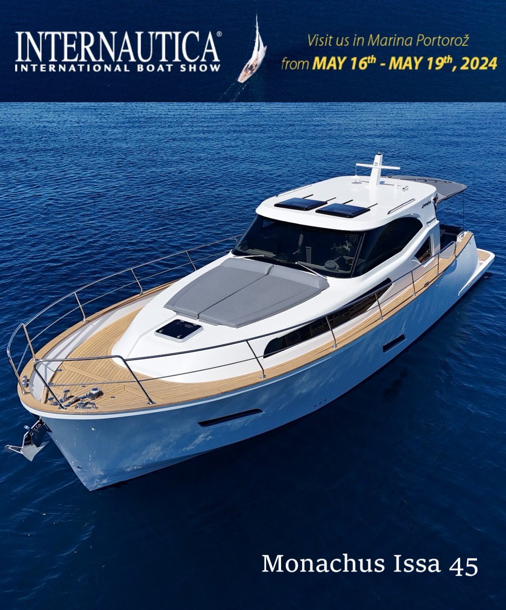 A timeless lobster yacht, Issa 45. Its incomparable elegance and performance will amaze you at the Internautica Boat Show in Marina Portorož-Slovenia, from May 16th to May 19th, 2024. See you there... -- #monachusyachts #issa45 #yachtsforsale #boatshow #internautica2024