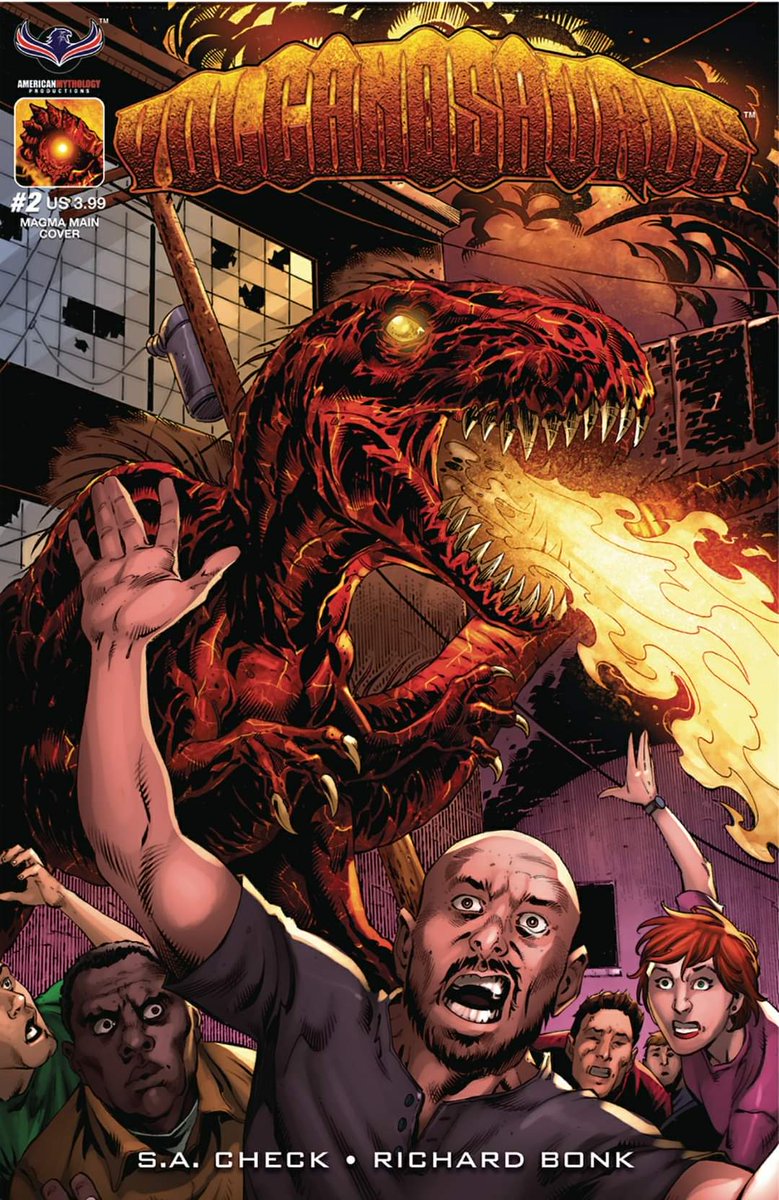 Here's a coverpiece I once did for a crazy, fire-breathing Dinosaur Comic...
