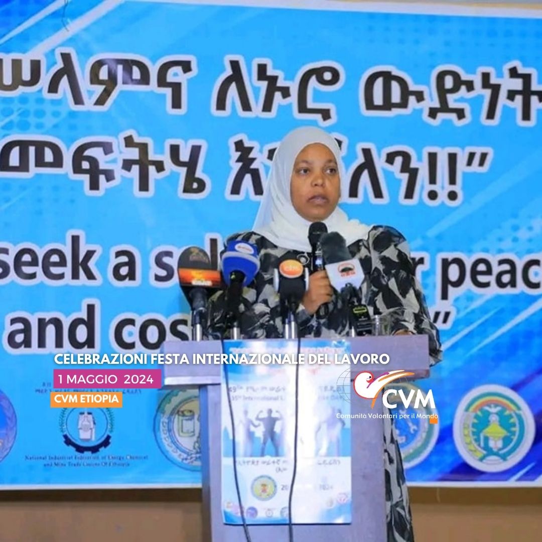 CVM Etiopia: "Abbiamo celebrato la Giornata internazionale del lavoro partecipando al forum organizzato dalla Confederazione sindacale dell'Etiopia. Abbiamo chiesto al governo di ratificare la Convenzione ILO n. 189 e di garantire un lavoro domestico sicuro!".

#lavoro