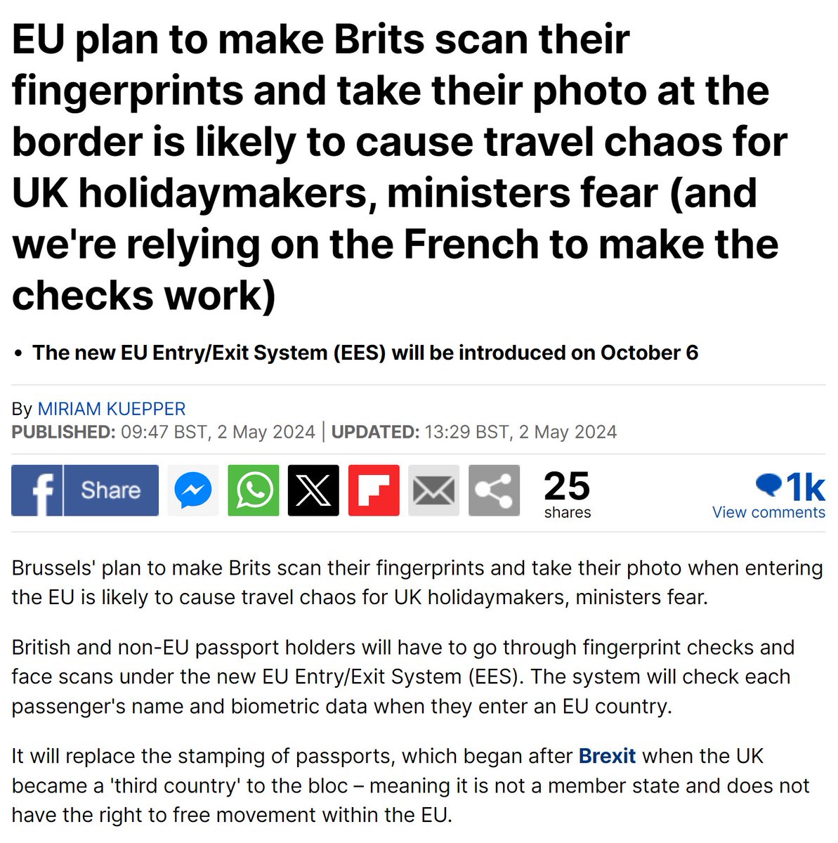 What it means to be a 3rd country national - more bureaucracy, expense, queues & delays. And much less freedom. I so miss my EU citizenship!