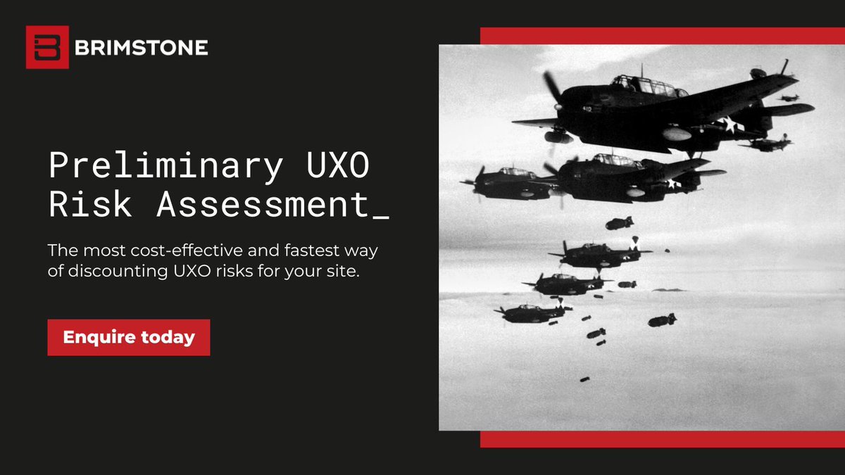 With a 24-hour turnaround, our Preliminary UXO Risk Assessments are the most cost-effective and fastest way of discounting UXO risks for your upcoming construction projects.

Don't let hidden dangers derail your progress. Order an assessment today: buff.ly/40uWfp6