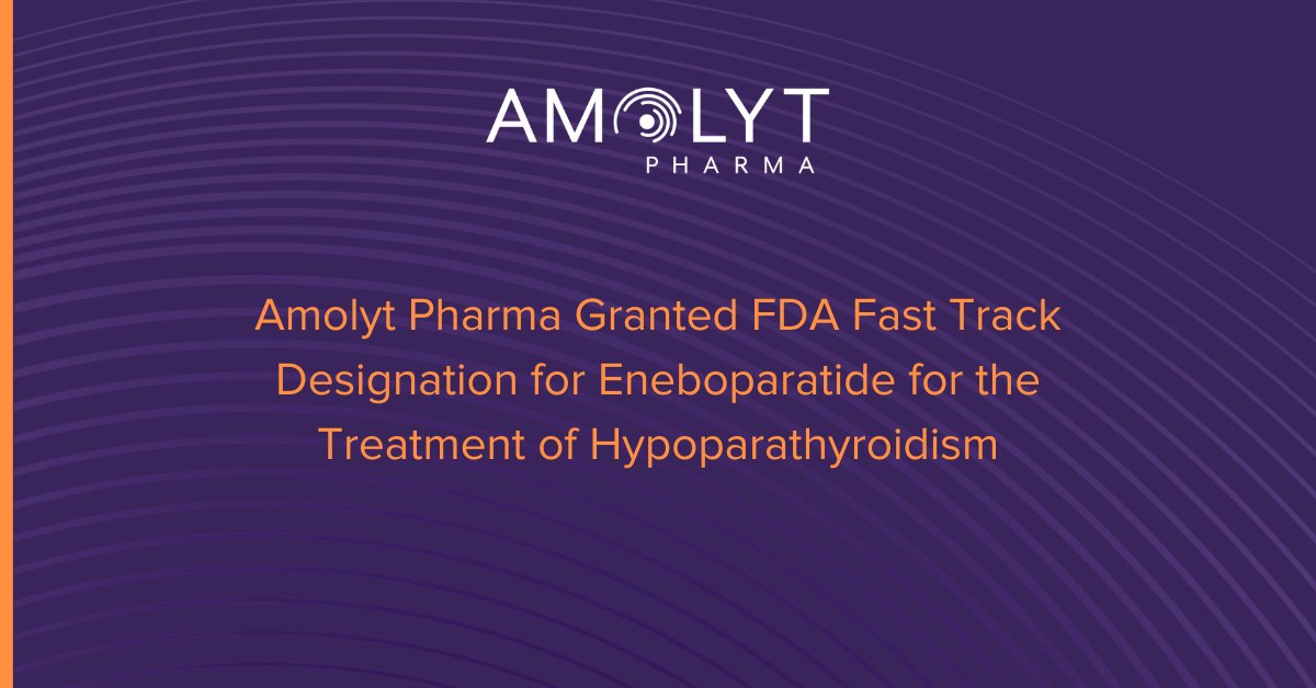 Today, we announced our lead candidate in development for #hypoparathyroidism received Fast Track Designation from the FDA. To learn more, read the press release here: brnw.ch/21wJoDy