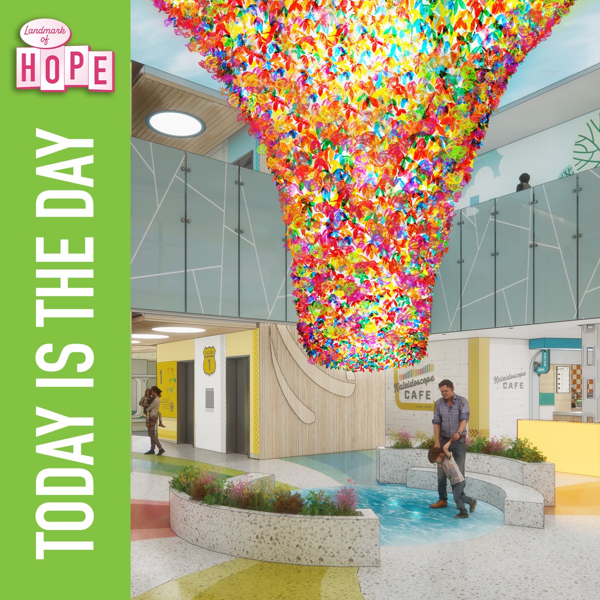 🎉 Today's the day! 🎉 Join us from 12-4 PM for our Landmark of Hope Groundbreaking Celebration! We're excited to share this special moment with you. Enjoy food trucks, live music, games, and more. See you soon! #LandmarkOfHope #Groundbreaking #Celebration #BethanyChildrens