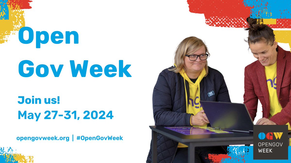 👉 This month, join government, civil society and citizens from May 27-31 to accelerate democracy during #OpenGovWeek! 🌟 Wondering how to contribute? Submit your Open Gov Week events, access resources on the Open Gov Challenge, key messages & more at opengovweek.org