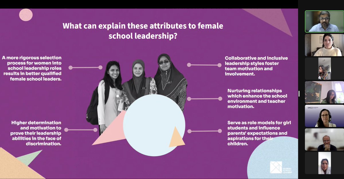 Today with @gschoolleaders 'Role of Gender in School Leadership: Insights and Implications: Impact of Female School Leaders on Educational Outcomes' @francomosso @ElineVersluys @SisterZeph @veronicacabezas @AashtiZaidiHai explorando desafíos del #LiderazgoFemenino en Educación