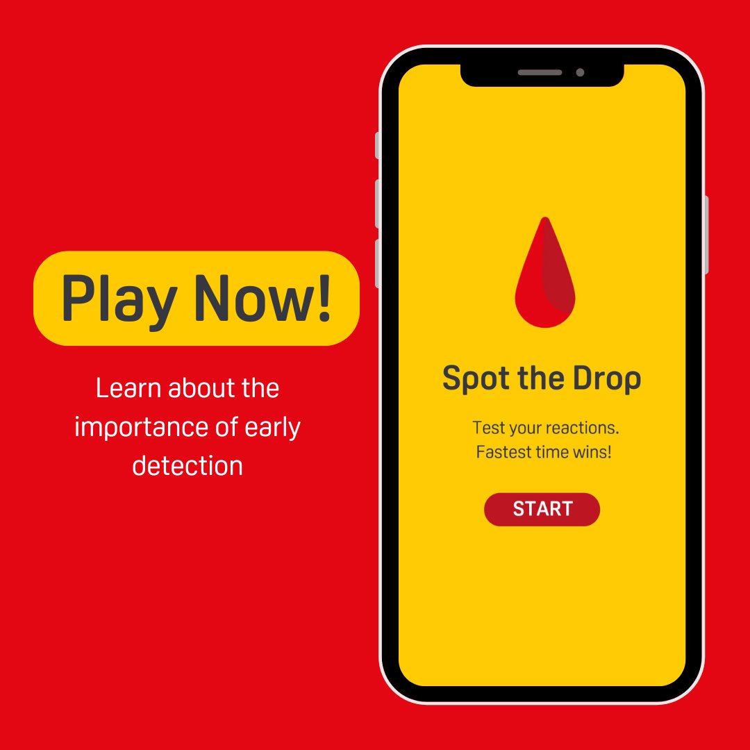 This #BladderCancerMonth24 @WorldBladderCan have created an online game called “#SpotTheDrop”. Test your reaction time, challenge your friends, and learn about the importance of early detection. ⏰🩸 👉 spot.worldbladdercancer.org #BladderCancer