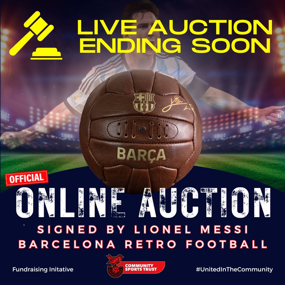 👀 AVAILABLE 🔥Going under the hammer🔨 ✍️#Messi #Barcelona Retro Football⚽️ With Certificate of Authenticity. bucstauction.com/product/authen… #Fundraiser #CommunityEngagement #GOAT #OnlineAuction #Football #LionelMessi