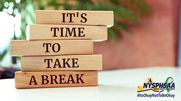 In today's fast-paced world, it's easy to get caught up in responsibilities, but don't forget to prioritize yourself. Take a break today and savor life's moments. #NYSPHSAA #ItsOkayNotToBeOkay