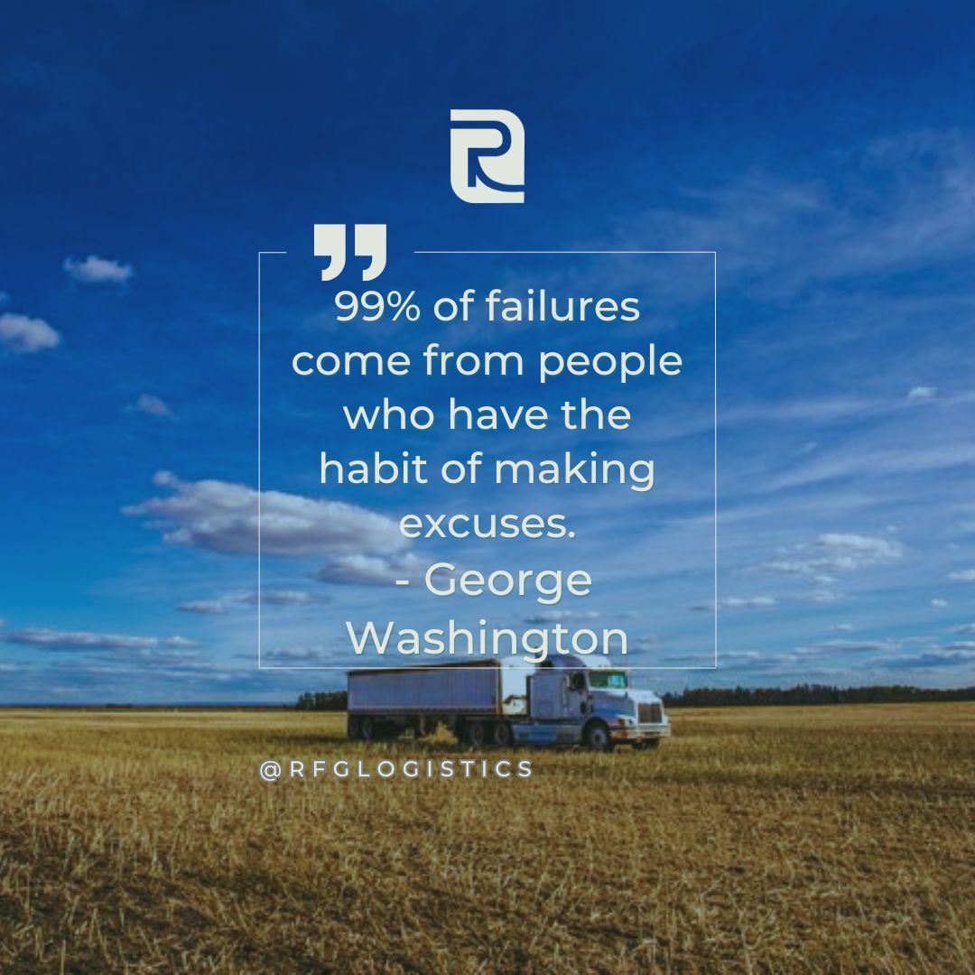 Happy Thursday!✨

#Quoteoftheday #RFG11RollingStrong
Want to become a dedicated driver with RFG Logistics?🚚 💚 💙
Contact us to find out the benefits:
☎️ 402-932-9707
☎️ 402-709-7436

#RFG11RollingStrong #logistics #truckdriver #RFG #teamwork #logistics #truckingjobs #dedicated