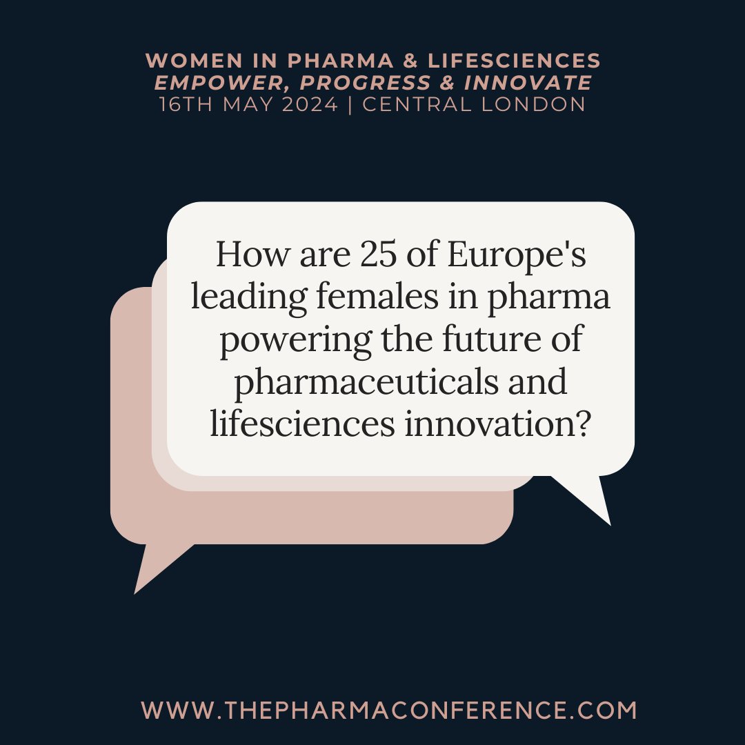 Unique One-Day Women In Pharma Conference Taps Into The Passion & Talent Of 25 Leading Senior Women To Power The Future Success Of Pharma na.eventscloud.com/ereg/index.php…
