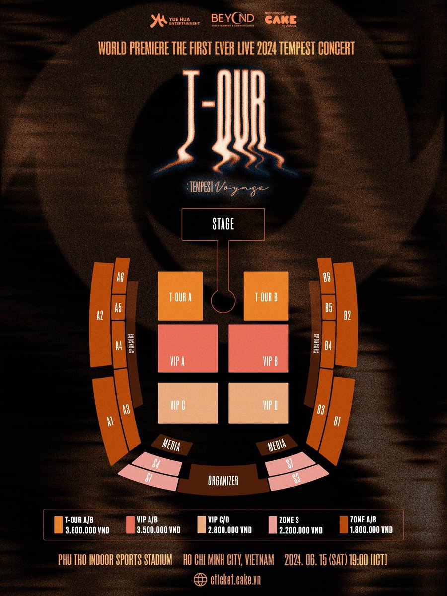 THE TICKET SALE & SEATING MAP OF WORLD PREMIERE: THE 1ST EVER LIVE 2024 TEMPEST CONCERT [T-OUR: TEMPEST VOYAGE] IS FINALLY HERE!
 
Tickets will go on sale at 12:00 on May 11th on CTicket at: cticket.cake.vn  🎟️

#BeyondE_C  #TEMPEST