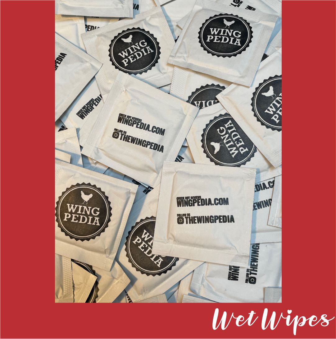Serving Messy Food? You need wipes! Custom printed wipes or over 50 stock imprints for your I DO BBQ! #wipes #marriageismessy #partybibs #wetwipes #keepitclean #wipeyourhands shop at weddingwipes.com