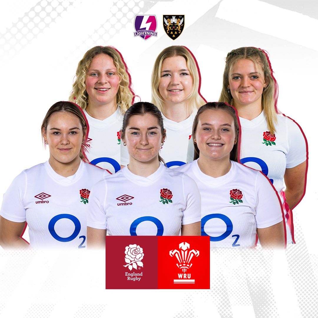Six Lightning players have been selected in the @redrosesrugby Under-20s squad to face Wales on Saturday 4 May (kick-off 2pm) at Dings Crusaders RFC. 🌹 Lia Green 🌹 Carmela Morrall 🌹 Amelia Williams 🌹 Lucy Calladine 🌹 Ellie Roberts 🌹 Evelyn Clarke #lightningstrikes⚡🌹