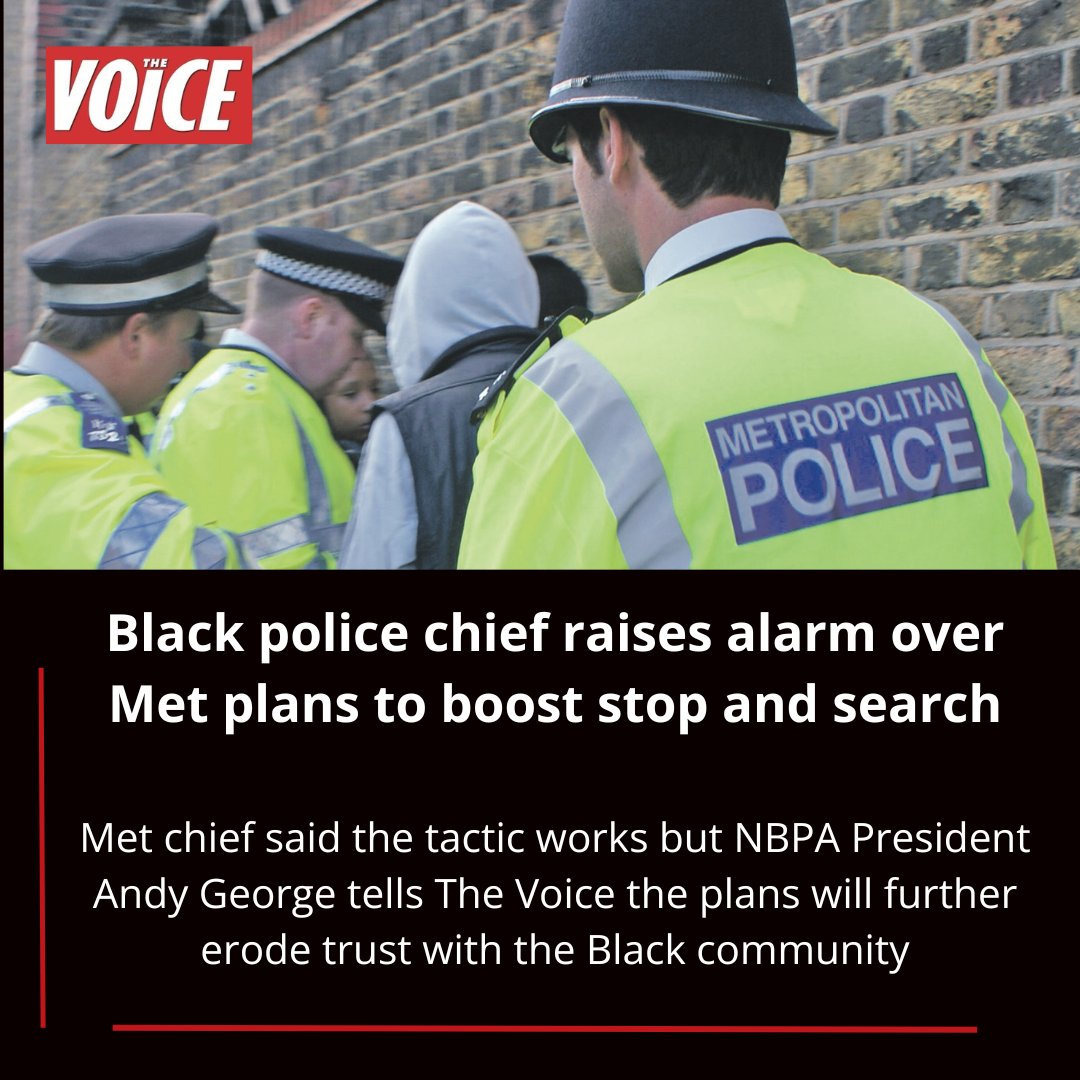 #StopandSearch has long been a source of friction between policing and the Black community and whilst we must deal with knife crime, there is no evidence which links increased stop & search with reductions in serious violence” Andy George told The Voice. @andygeorgeni @NBPAUK