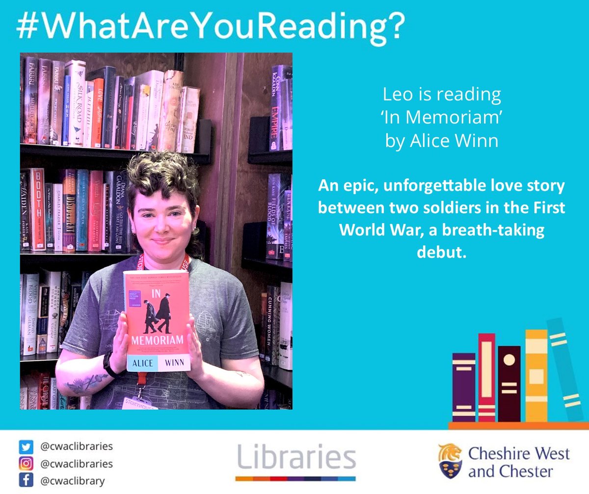 #WhatAreYouReading?

Leo is reading 'In Memoriam' by Alice Winn

Winner of the Waterstones novel of the year prize 2023

‘If you haven’t read it, you’re missing out’ - Bonnie Garmus

Reserve your copy now: cwac.co/lg64z