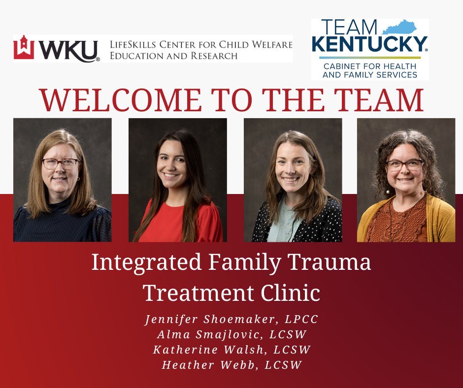 IFTTC was created to provide a cutting edge intervention for families with trauma to mitigate risk of recurrence of childhood trauma and prevent out of home placement. This is an exciting partnership between our Center and @CHFSKy.  @CHHS_WKU @LifeSkillsInc1 @GriffithsPhD @wku