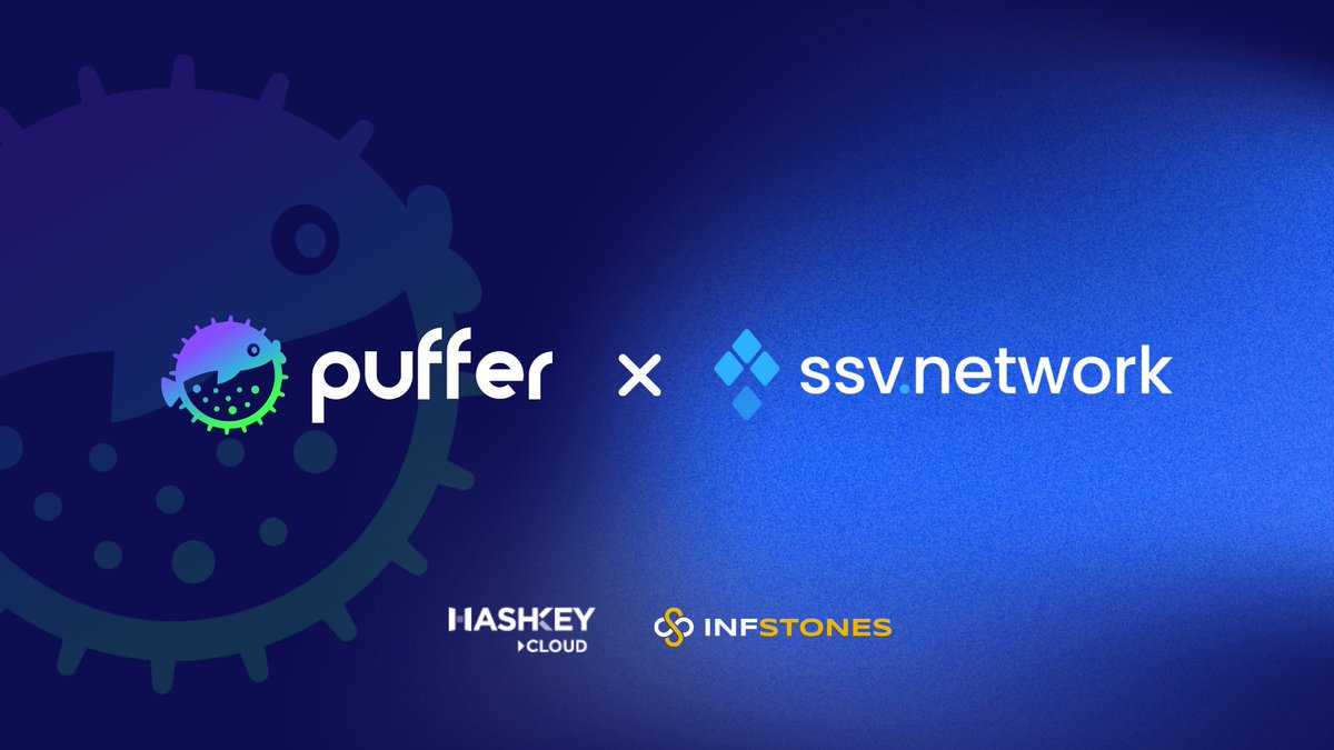 Excited to announce the integration of @puffer_finance on SSV, in collaboration with node operators @HashKeyCloud & @InfStones! Learn how SSV will provide Puffer with impeccable performance, client diversity, and resilience 👇