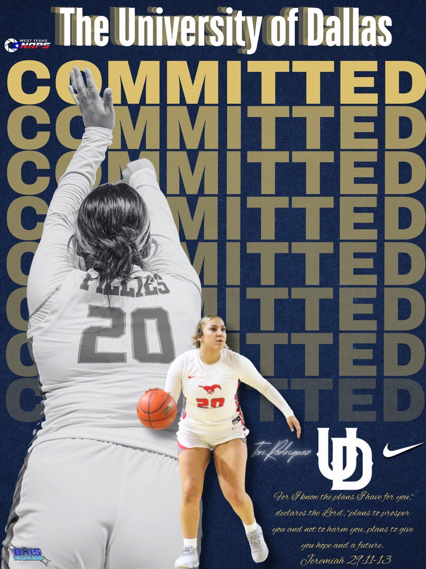 Yesterday I made my decision to commit to the University of Dallas , I wanna thank all my family and friends for making this happen and most importantly God himself 💙🤍 Thank you to UD Coaches truly made me felt at home during my visit 🤍
<a href="/UDallasWBB/">udallaswbb</a> 
<a href="/UDAthRecruiting/">UDallas Athletics Recruiting</a>