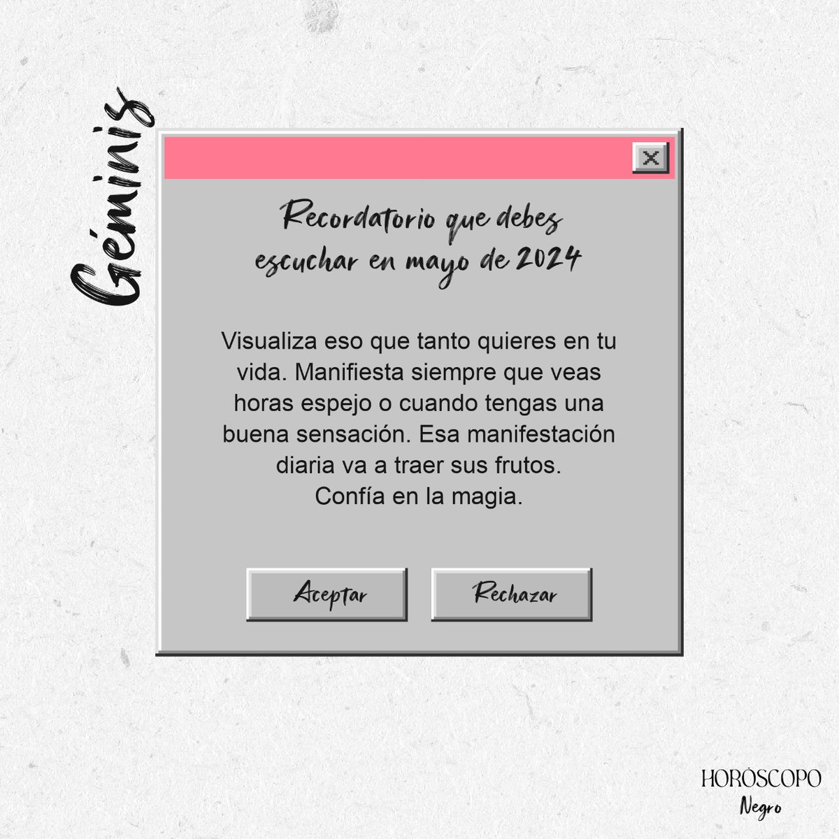geminis_hn's tweet image. Géminis, el recordatorio de mayo de 2024 está aquí 🔮✨