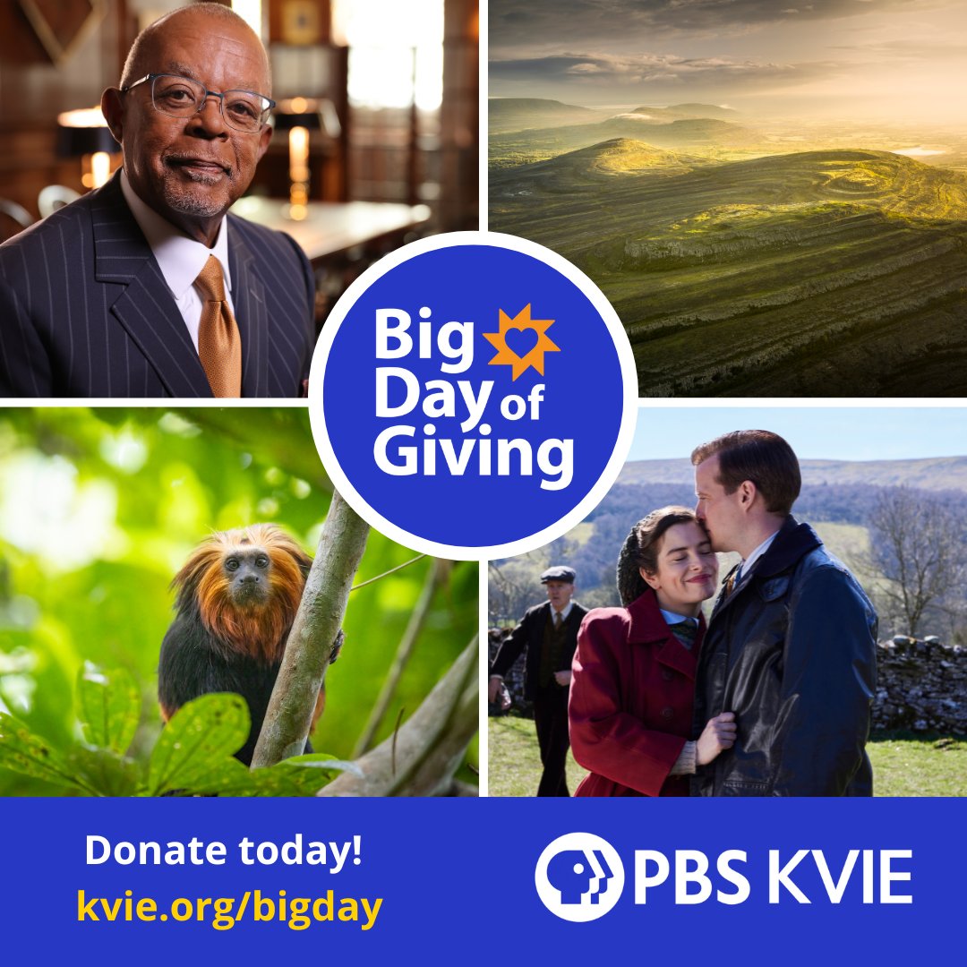 Today is Big Day of Giving! Support the programs you value – programs that inspire, educate, and inform – with a donation to KVIE, your PBS station. Your generous donation can go even further with a match! Visit kvie.org/bigday to donate! #BDOG2024