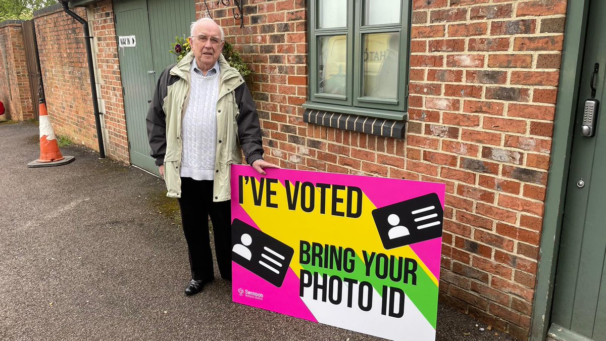 This is John, he used his bus pass to vote in today's #LocalElections! 🗳️

If you’re planning to vote, remember to bring an accepted form of photo ID. #SwindonVotes