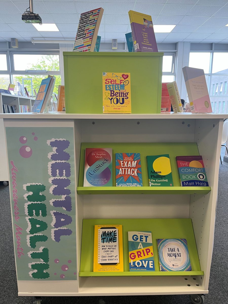 May is #MentalHealthAwarenessMonth. Learners can visit the library to learn more about mental health services, and to explore and read our selection of books on the topic of mental health awareness.