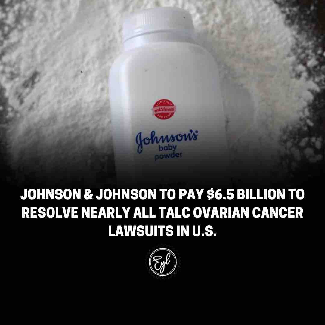 Johnson & Johnson plans to settle most lawsuits alleging its talc products caused ovarian cancer with a $6.5 billion payout over 25 years, pending claimant approval. This aims to resolve litigation through the bankruptcy of its subsidiary, LTL Management, & prevent future claims.