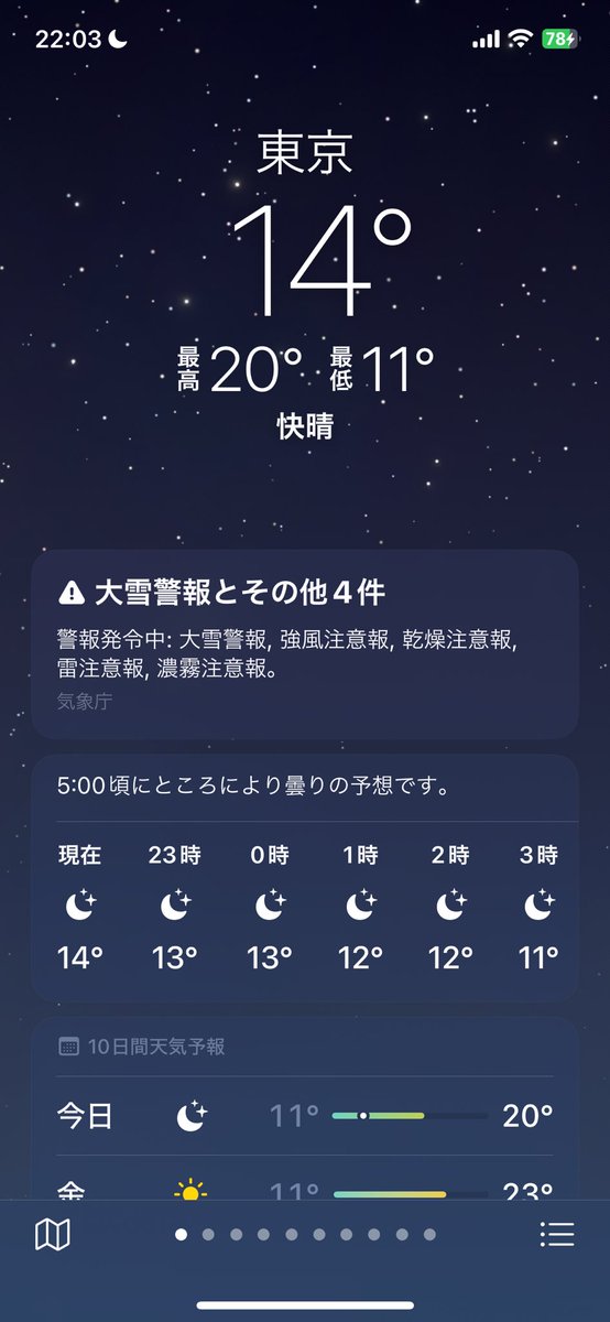 え！？東京雪降ってるの！？