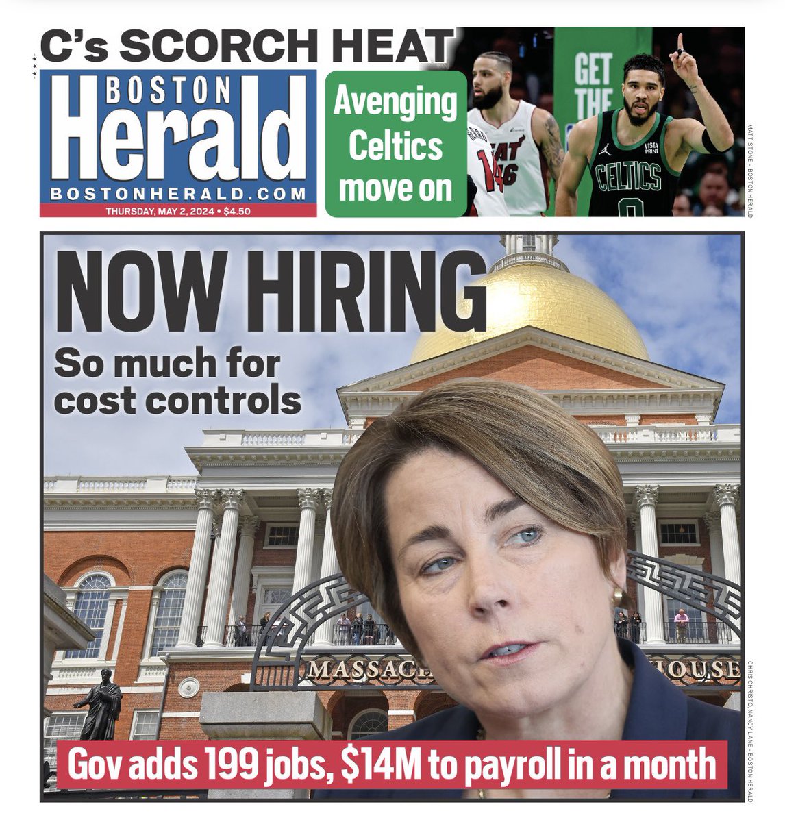 During @maura_healey’s “hiring freeze,” they hired about 200 state employees! Only at the Massachusetts State House does a hiring freeze not mean a hiring freeze. #mapoli