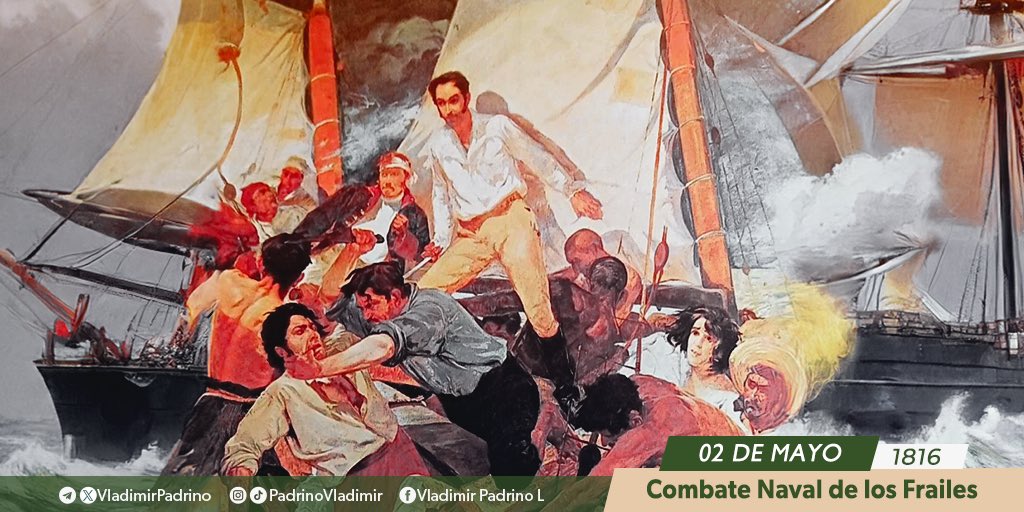 Bajo el vasto manto azul del cielo caribeño, y sobre las implacables olas del mar, un día como hoy #02May, los valientes hombres de nuestra Escuadra Libertadora vencían con audacia y determinación las amenazas del imperio español en el Combate Naval de los Frailes. ¡Cuánto valor!…