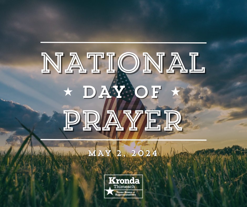 On this National Day of Prayer, let us lift our hearts in prayer for our families, communities, state, and nation. 🇺🇸#NationalDayofPrayer “Rejoice always, pray without ceasing, give thanks in all circumstances; for this is the will of God in Christ Jesus for you.” - 1…