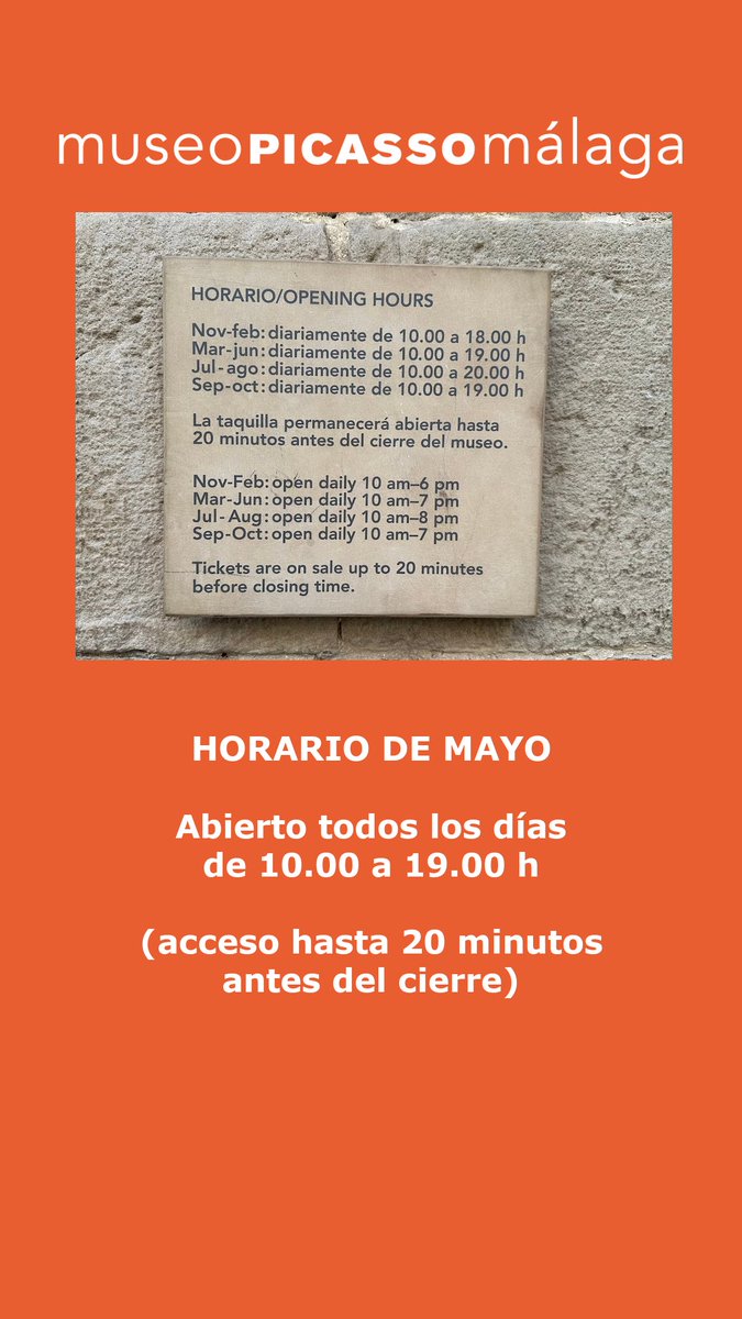 🌸¡#BienvenidoMayo! 🌸 🖼👩‍🎨🎼🎻Este mes te esperamos en el Museo Picasso Málaga con la nueva exposición #MaríaBlanchardMPM, la Colección permanente #EstructurasMPM, talleres para familias y adultos, el recital #MúsicaDeCámara de la @filarmonimalaga ¡y mucho más! 📆🕐Todos los…