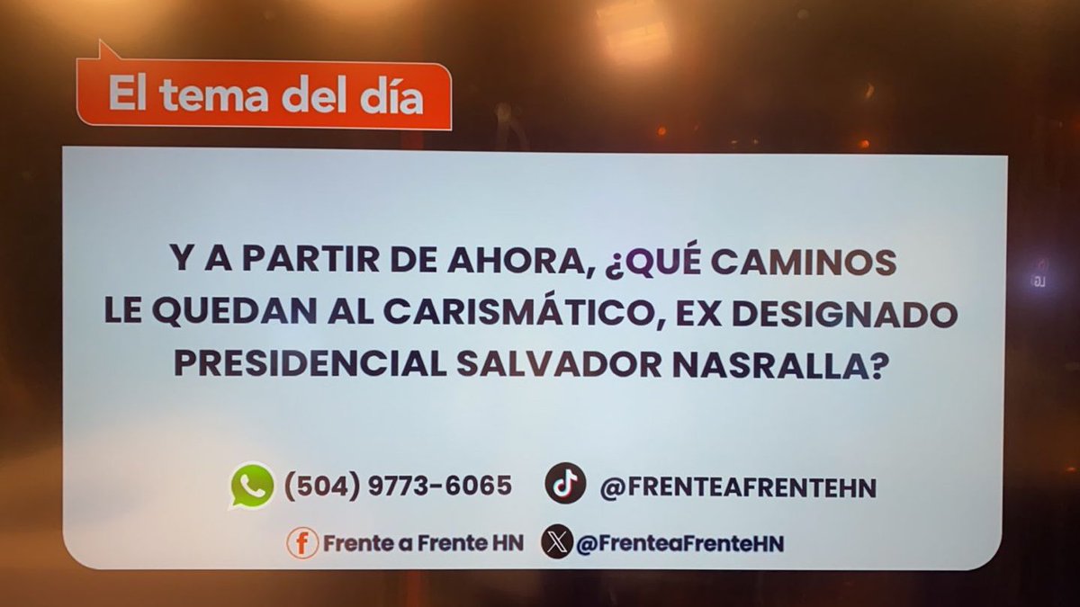 #FrenteaFrente 🔴🗣️ Y a partir de ahora, ¿qué caminos le quedan al carismático, ex designado presidencial Salvador Nasralla?