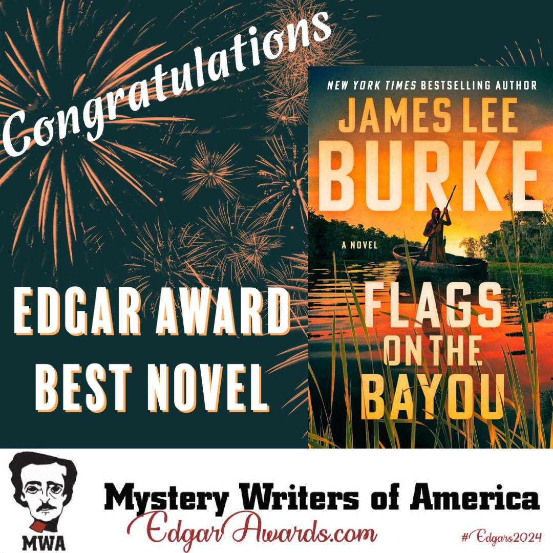 Congrats James Lee Burke on winning at the @EdgarAwards ! We can't wait to hear his live video interview with @VaseemKhanUK at #CrimeFest