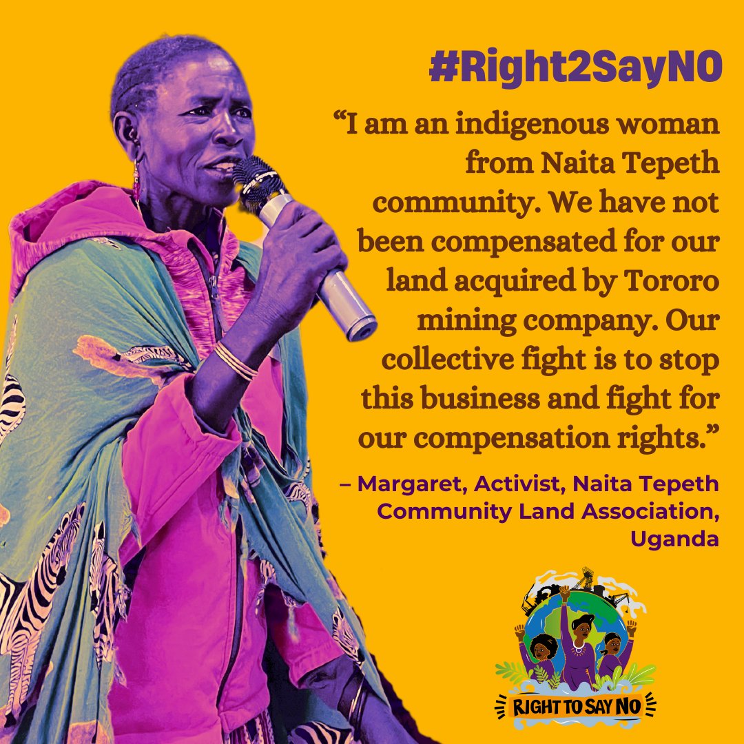 📢#Right2SayNO
Margaret is an indigenous woman activist from Naita Tepeth. This week, she meets with other women from her community and Mosopyek Benet for a solidarity & learning exchange on #FPIC, compensation and communal land rights. Both communities are waging battles for…