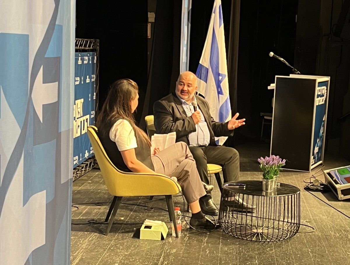 <a href="/Tamar_hos_bran/">TamarHostovskyBrande</a> <a href="/KarivGilad/">גלעד קריב</a> <a href="/TomerLotan/">Tomer Lotan</a> <a href="/nyschultz/">נעמה שולץ</a> <a href="/Liberwomen/">Chen Liberman</a> <a href="/OmerZanany95048/">Omer Zanany</a> <a href="/miabngl/">Mia Bengel מיה בנגל</a> <a href="/NimrodSheffer/">Nimrod Sheffer - נמרוד שפר</a> <a href="/BerlKCenter/">Berl Katznelson Center EN</a> <a href="/keren_berlk/">קרן ברל כצנלסון</a> <a href="/AnshelPfeffer/">Anshel Pfeffer אנשיל פפר</a> <a href="/Efratrayten1/">🎗️Efrat Rayten אפרת רייטן</a> <a href="/MurcianoGil/">GilMurciano</a> <a href="/Mitvim/">The Mitvim Institute</a> <a href="/YairGolan1/">Yair Golan - יאיר גולן</a> <a href="/Tzipi_Livni/">ציפי לבני Tzipi Livni</a> 17/ <a href="/mnsorabbas/">Mansour Abbas מנסור עבאס</a> also spoke. He said that whilst the expectation was set that Arab citizens of Israel would turn to violence in the aftermath of Oct 7th, the very opposite happened. We mustn’t forget that Arab citizens of Israel were also victims of Hamas’ attack -