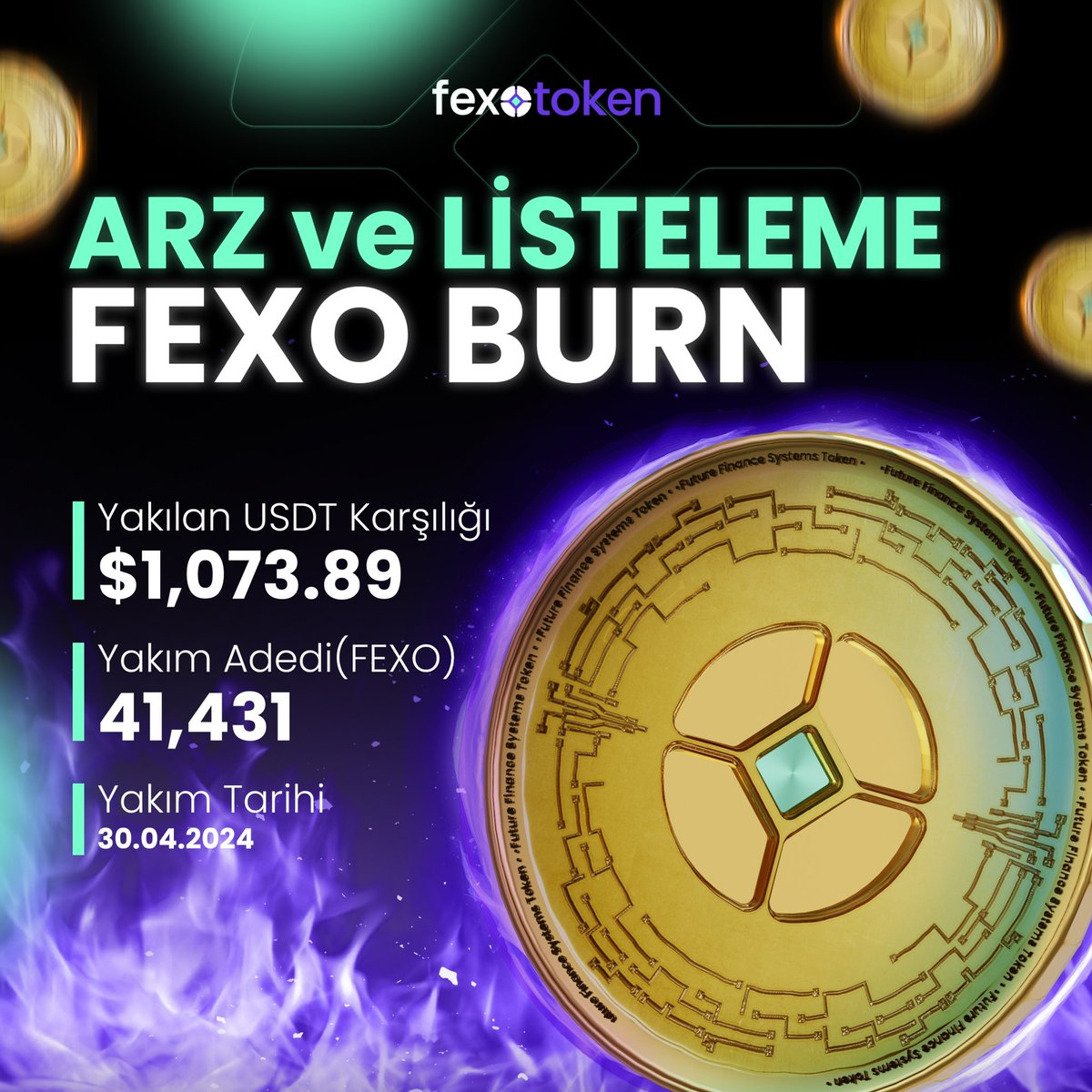 41,431 FEXO yakıldı! 🔥💜 #FexoToken