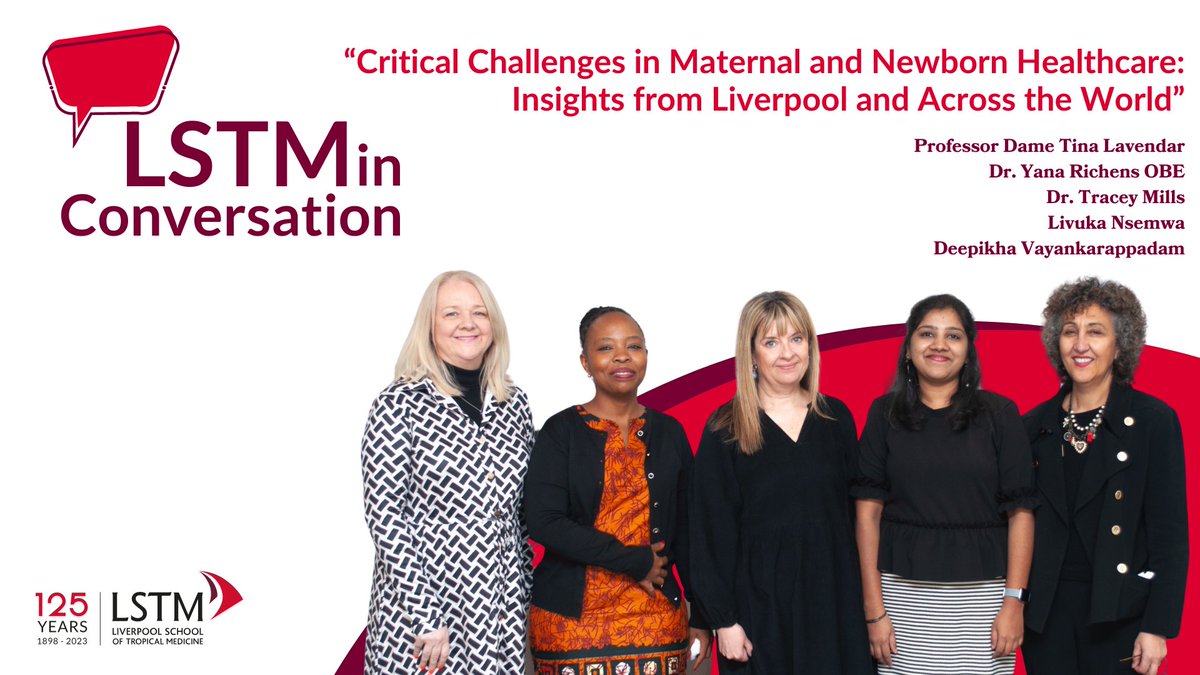 Fascinating discussion on maternal &amp; newborn health at yesterday's #LSTMConversation! Hear experts like Dame <a href="/DameTina1/">Tina Lavender</a> &amp; <a href="/Yanarichens/">Yana Richens OBE PhD MPhil MSc BSc RN RGN</a> OBE discuss critical issues. Watch the recording now:  lstm.ac/3US6SlX 

#MaternalHealth #NewbornHealth #IDM2024