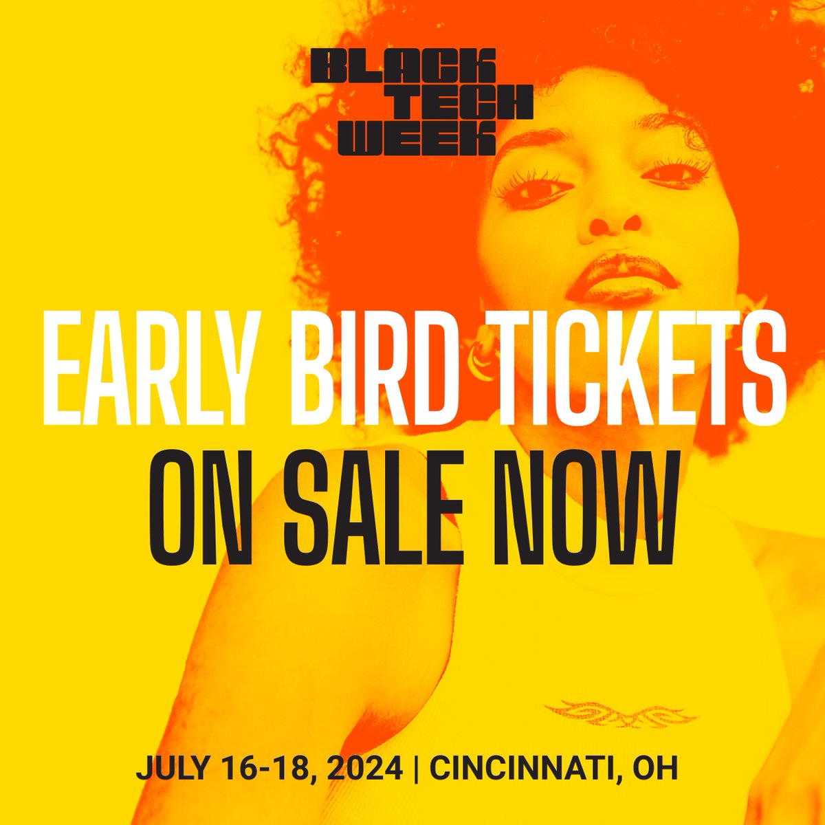 @GrowCincyUSA community we have exciting news you won't want to miss! Join @lightship.foundation for an epic return of #BlackTechWeek in Cincinnati and enjoy 50% off tickets until May 3rd! Visit blacktechweek.com to learn more and secure your spot now! #BlackTechWeek 🔥