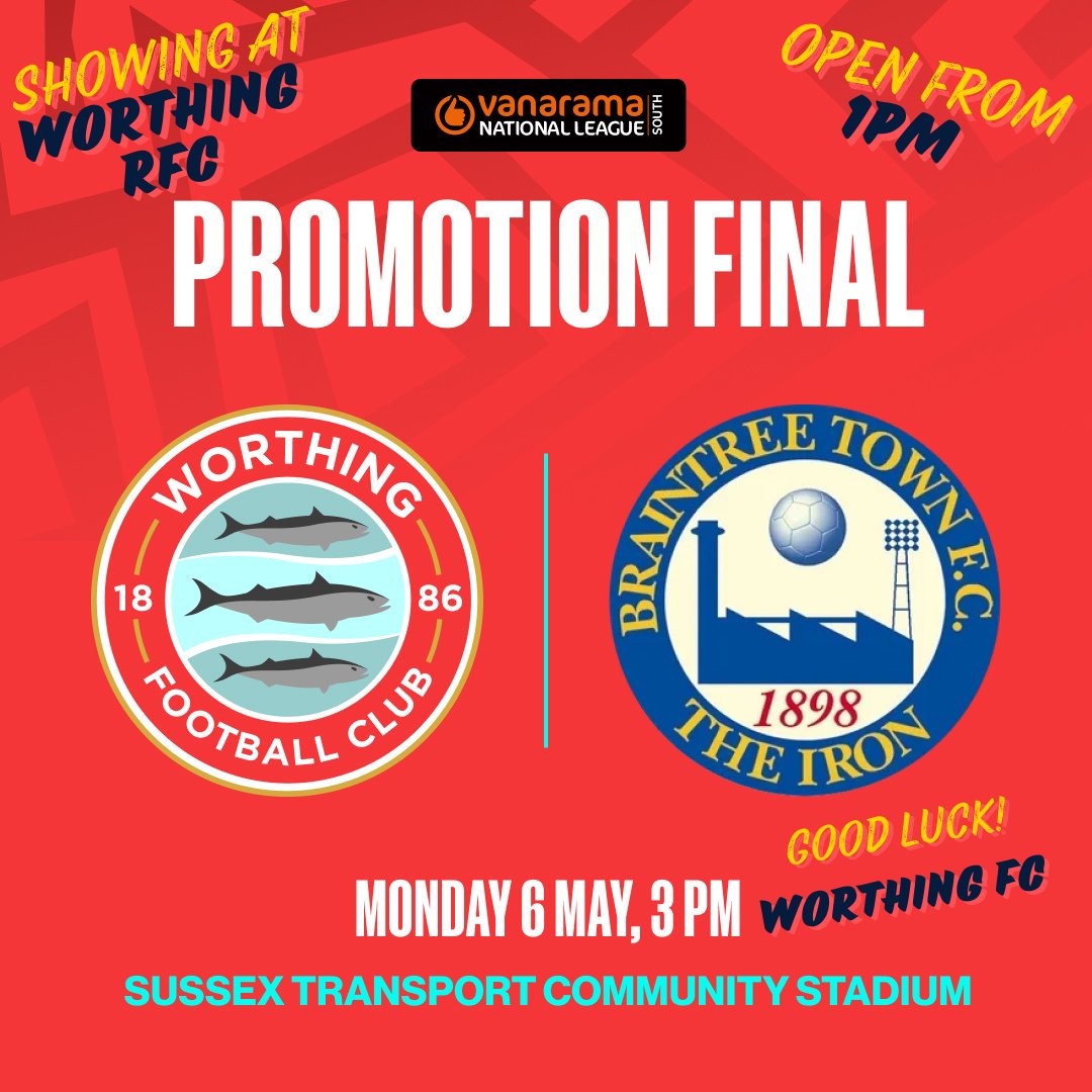 We will be open from 1 pm Monday showing the Promotion Final