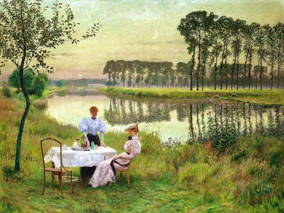 Emile Claus (belge,1849-1924) - Soirée D'Été　1895　huile sur toile　collection privée