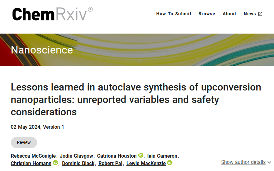 Some fresh research from my team and collaborators about using autoclaves for nanomaterial synthesis. The paper I wish I could have read 3 years ago! #Preprint #ChemTwitter

Thread 👇

chemrxiv.org/engage/chemrxi…