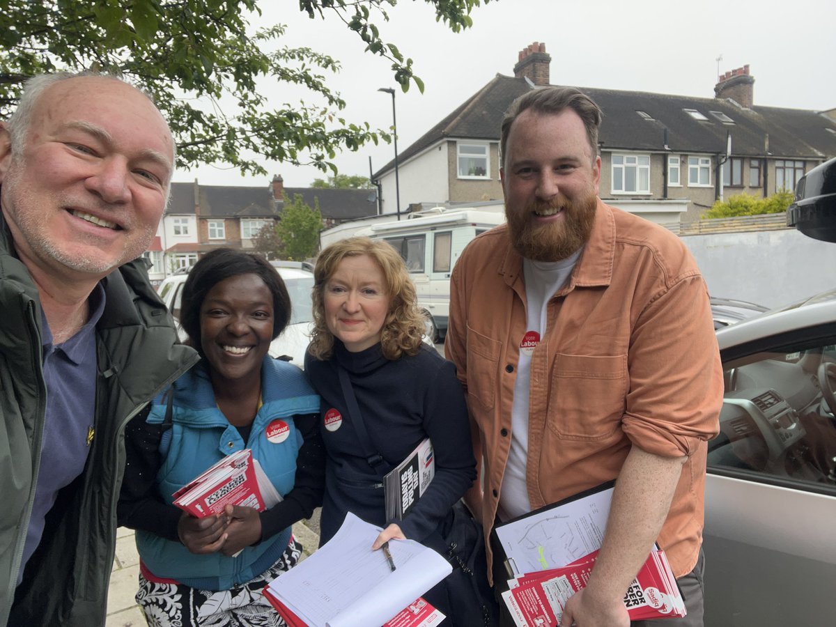 Out with some great @LambethLabour colleagues making sure residents know today is the day to vote for @SadiqKhan for Mayor @LabourMarina for London Assembly @LondonLabour and for our great candidate @EmmaLNye in the @lambeth_council #KnightsHill by-election #LondonElections2024