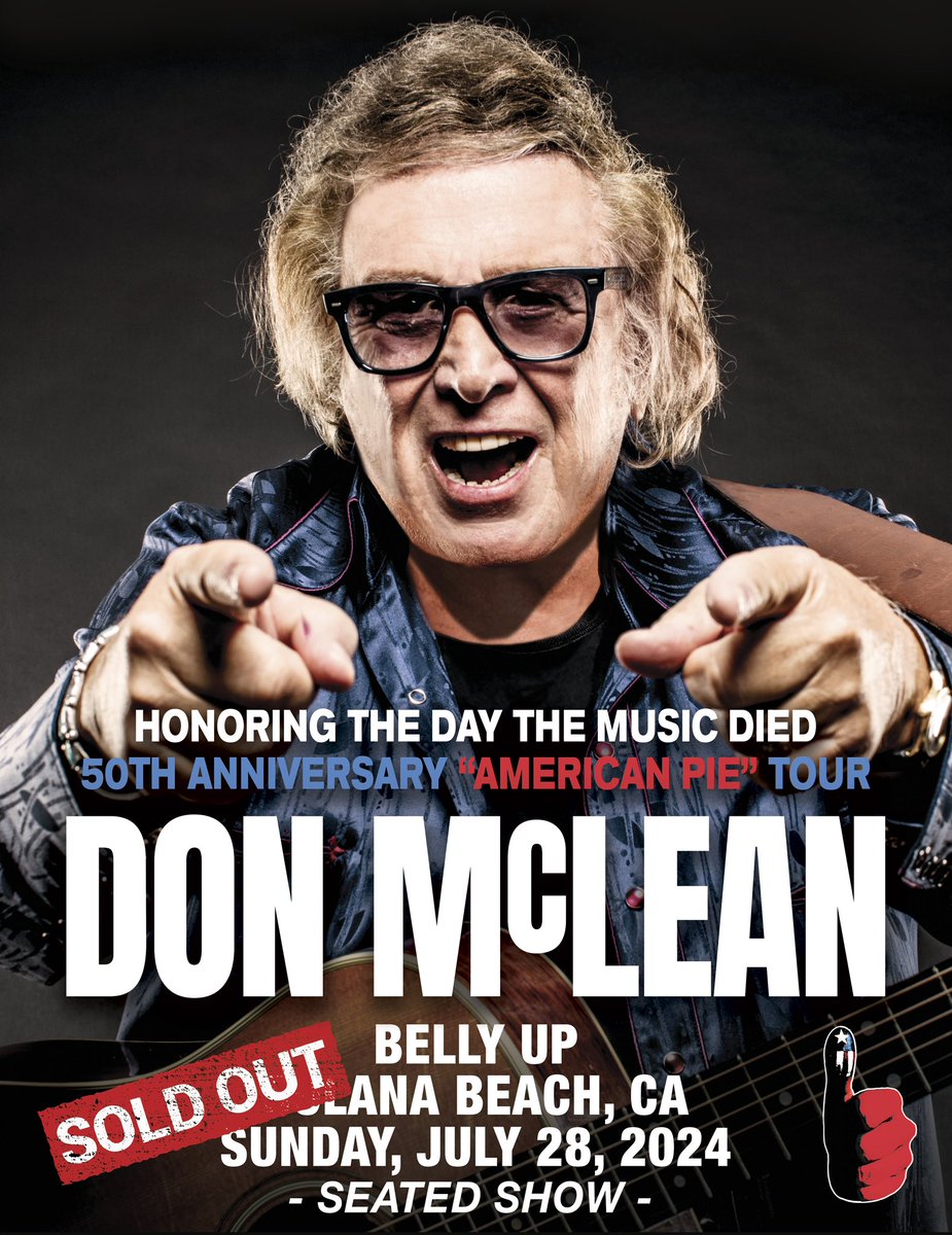 SOLD OUT!! To get tickets in your area go to donmclean.com.