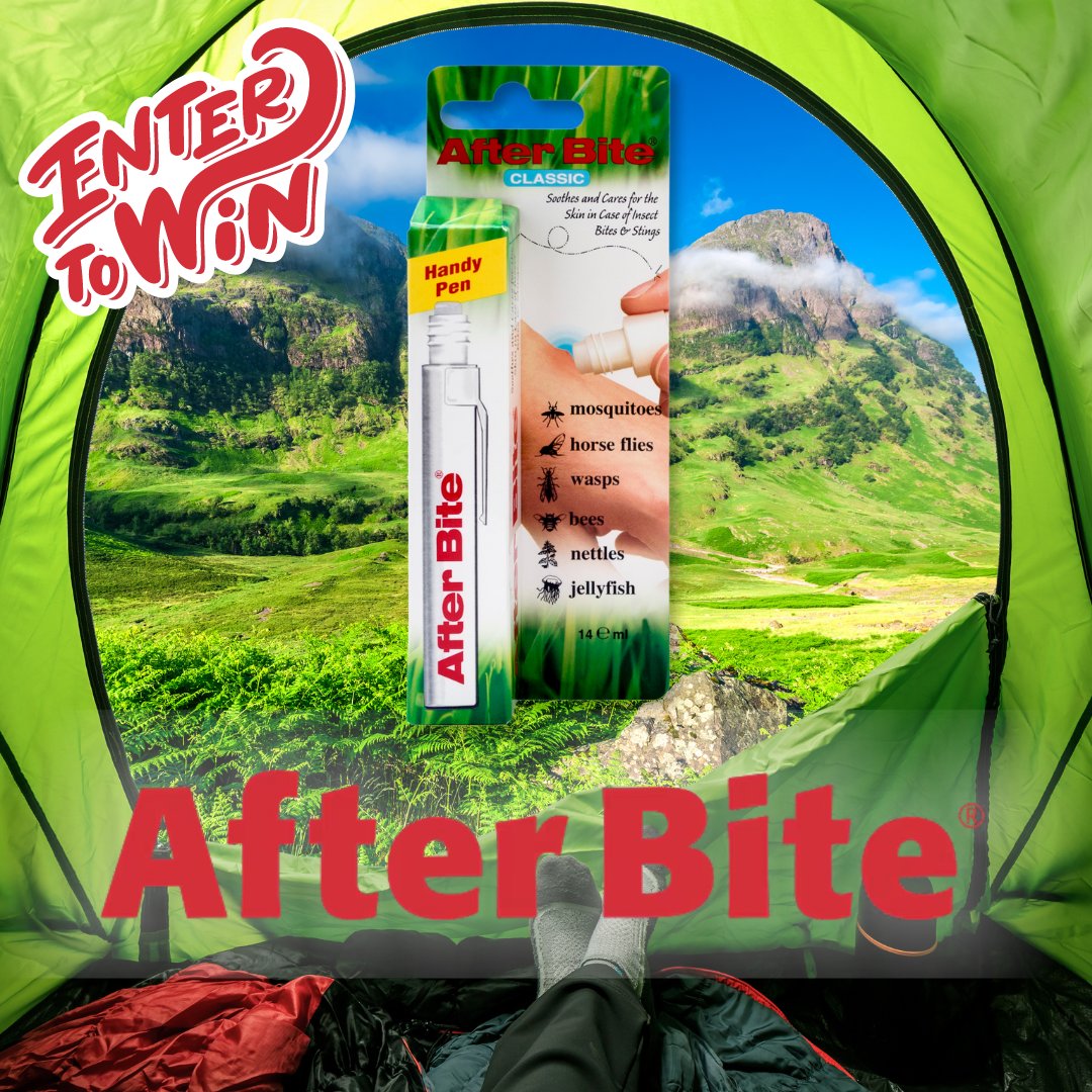 winningmomentuk's tweet photo. THREE CHANCES TO WIN AN AFTER BITE PEN!

Like and Share this post
Follow @winningmomentsuk &amp; @afterbiteuk 
fill out the form here: https://t.co/sShOCoVynA
#giveaway #competition #camping #afterbite #getaway #winuk https://t.co/MpyalUiLWl