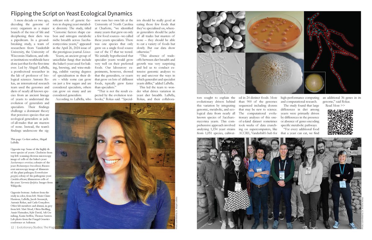 Last week, <a href="/Lab_LaBella/">The Lab LaBella</a> <a href="/RokasLab/">RokasLab</a> <a href="/MarieClaireHar2/">Marie-Claire Harrison</a> <a href="/jlsteenwyk/">🧬Jacob L Steenwyk</a> <a href="/ciggoncalves/">Carla Gonçalves</a> &amp; others published some really great work challenging the laws of #ecology. They found generalists were better at using the resources of specialists than those same specialists. vanderbilt.edu/evolution/vand…