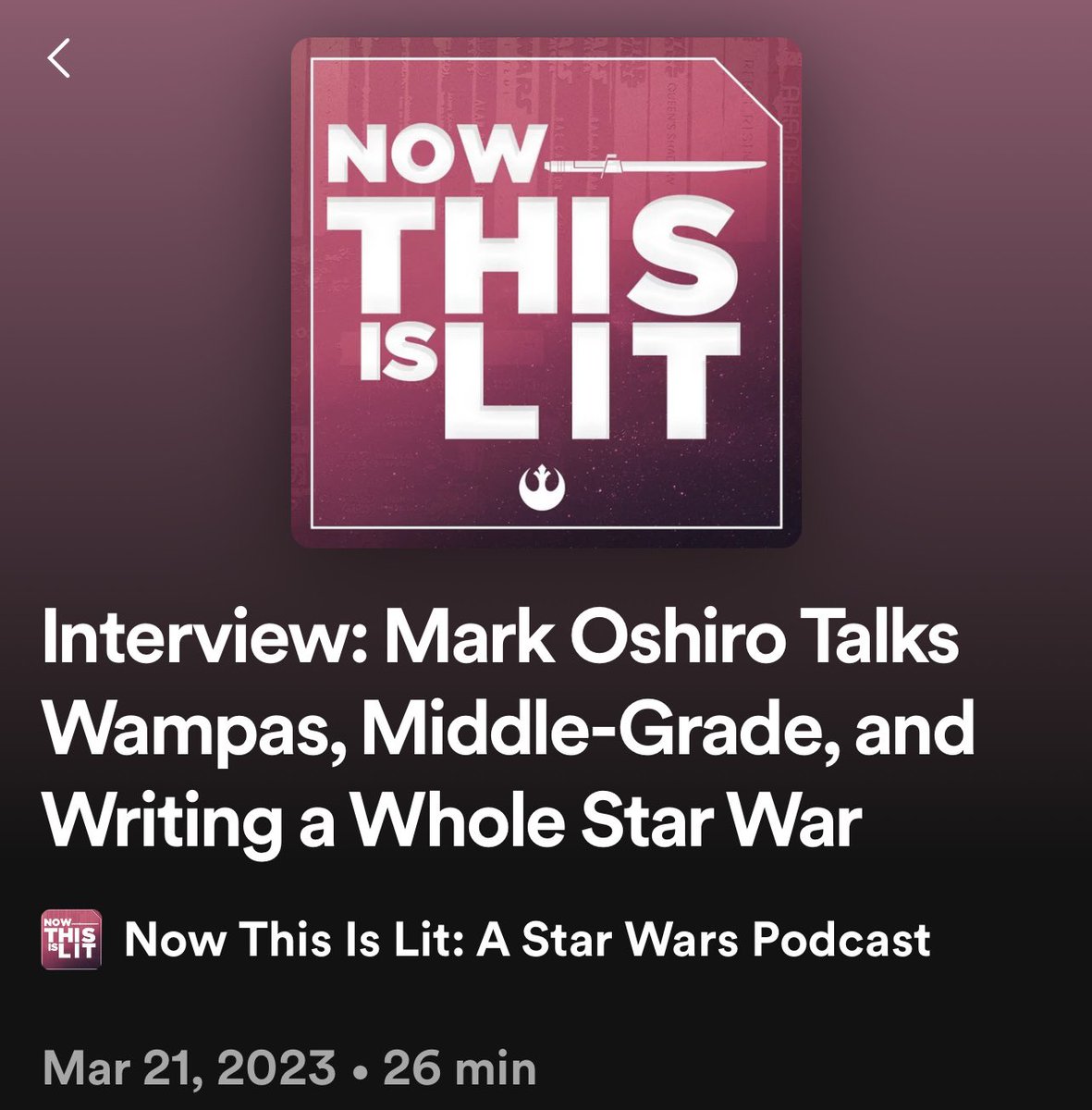 Now that Star Wars Hunters has an official release date, it’s a great time to read Hunters: Battle for the Arena by @MarkDoesStuff! I spoke with Mark about the book last year on @starwarslitpod — give that a listen too! 🎧 open.spotify.com/episode/2gDRlu…