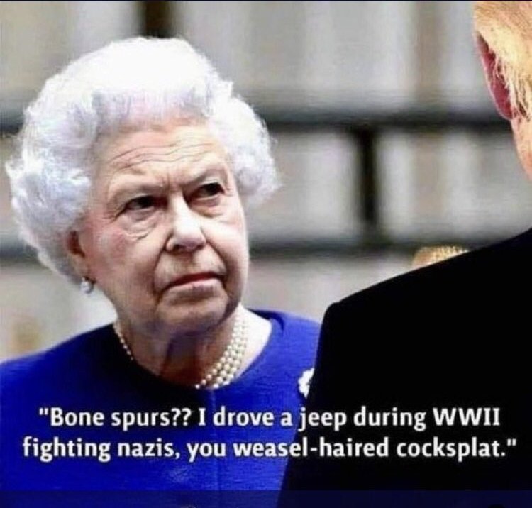 Remember when trump claimed that Queen Elizabeth had 'secretly knighted him? This was the true version of events..👇🏾