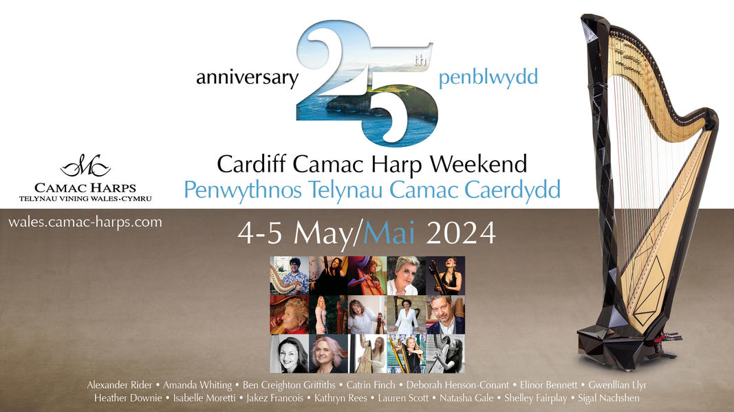 Our friends at Telynau Vining Harps are celebrating 25 years of their partnership with Camac Harps this year and are hosting a weekend of celebrations in Cardiff!

With concerts, workshops, exhibition and more make sure to visit them!

🎟️ bit.ly/3wgfBoo