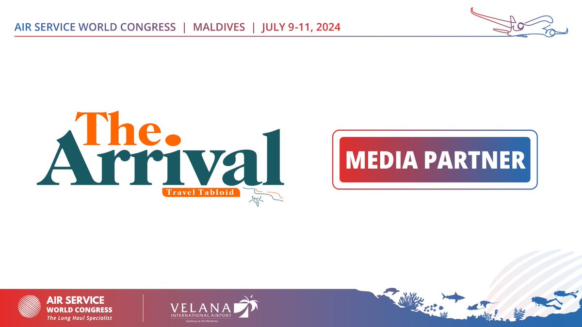 We're excited to announce that @thearrival_mv is our MEDIA PARTNER at the Air Service World Congress in the stunning Maldives, July 9-11, 2024. Register Now: lnkd.in/efSB_3dH

#VelanaAirport #Maldives #Aviation #Travel #Future #Business #Airlines #Aiports #TourOperators